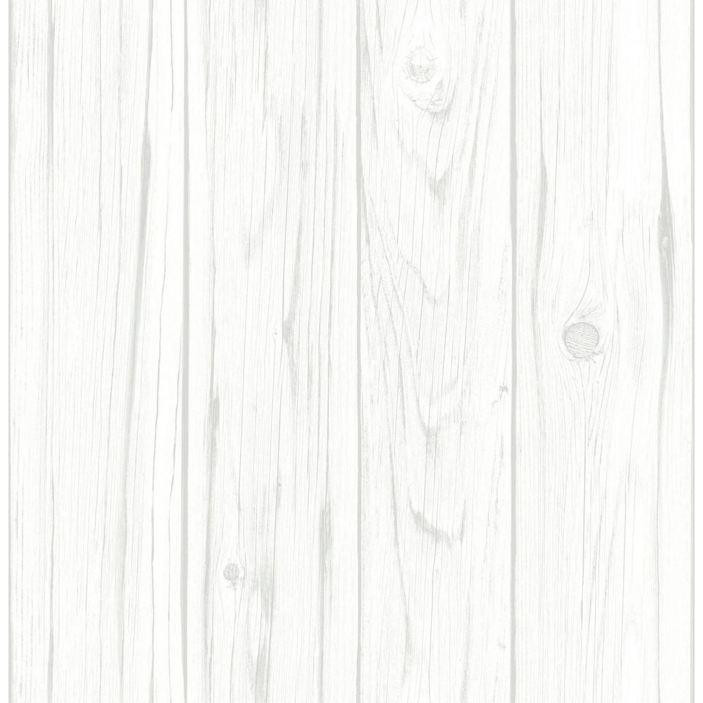 White Barnwood Peel & Stick Wallpaper - 20.5-in x 16.5-ft
