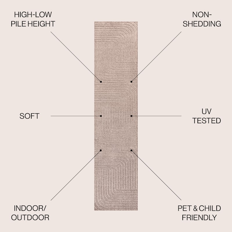 JONATHAN Y Aarhus Minimalist Angle Geometric Ivory/Cream Area Rug