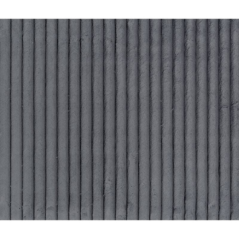 4-Piece Modular Sectional with Storage, Pockets, Ports in Gray Corduroy, Wood