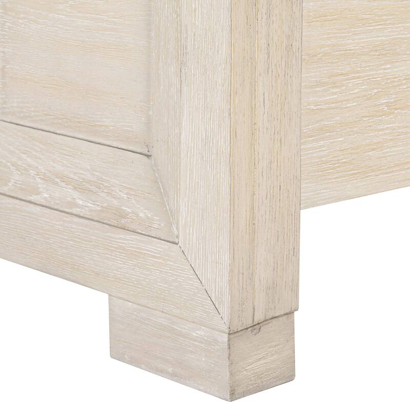 Furniture of America Durem Modern Classic 5-Piece Solid Wood Panel Bedroom Set with 2-Drawer Oversized Nightstand