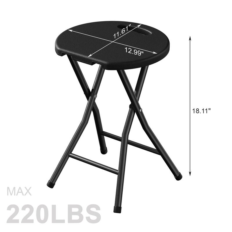 Javlergo Set of 2 Modern X-Frame Folding Chairs with Oval ABS Seats & Carry Handles Space Saving Indoor Outdoor Chairs