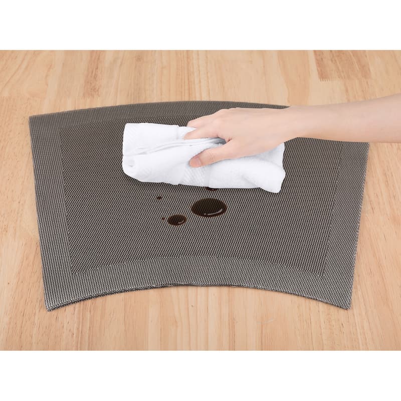 Placemats Set of 8, PVC Placemats for Kitchen Dining Table Decor - 18*13in