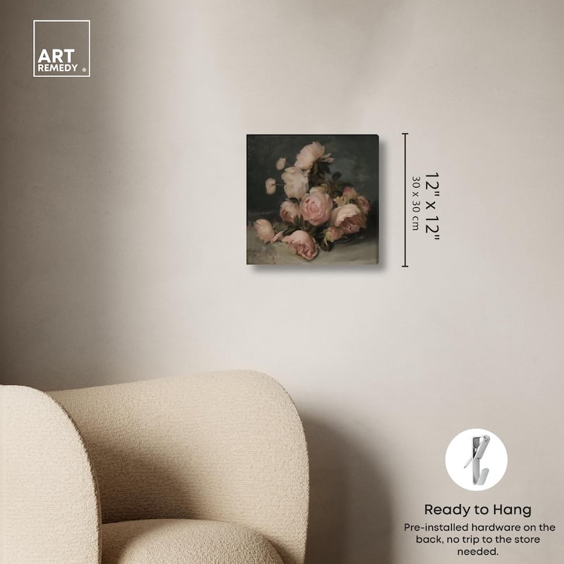 Roses in Shadow II Canvas by Art Remedy, Gallery Wrapped