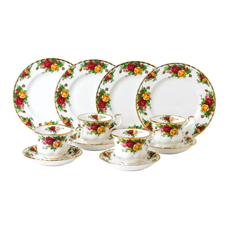Royal Albert Old Country Roses Tea Entertaining, 12 Piece Set