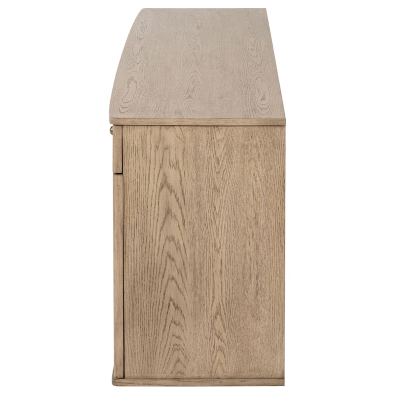 Kailani 4-Door Cane Sideboard Buffet Cabinet Beige Oak