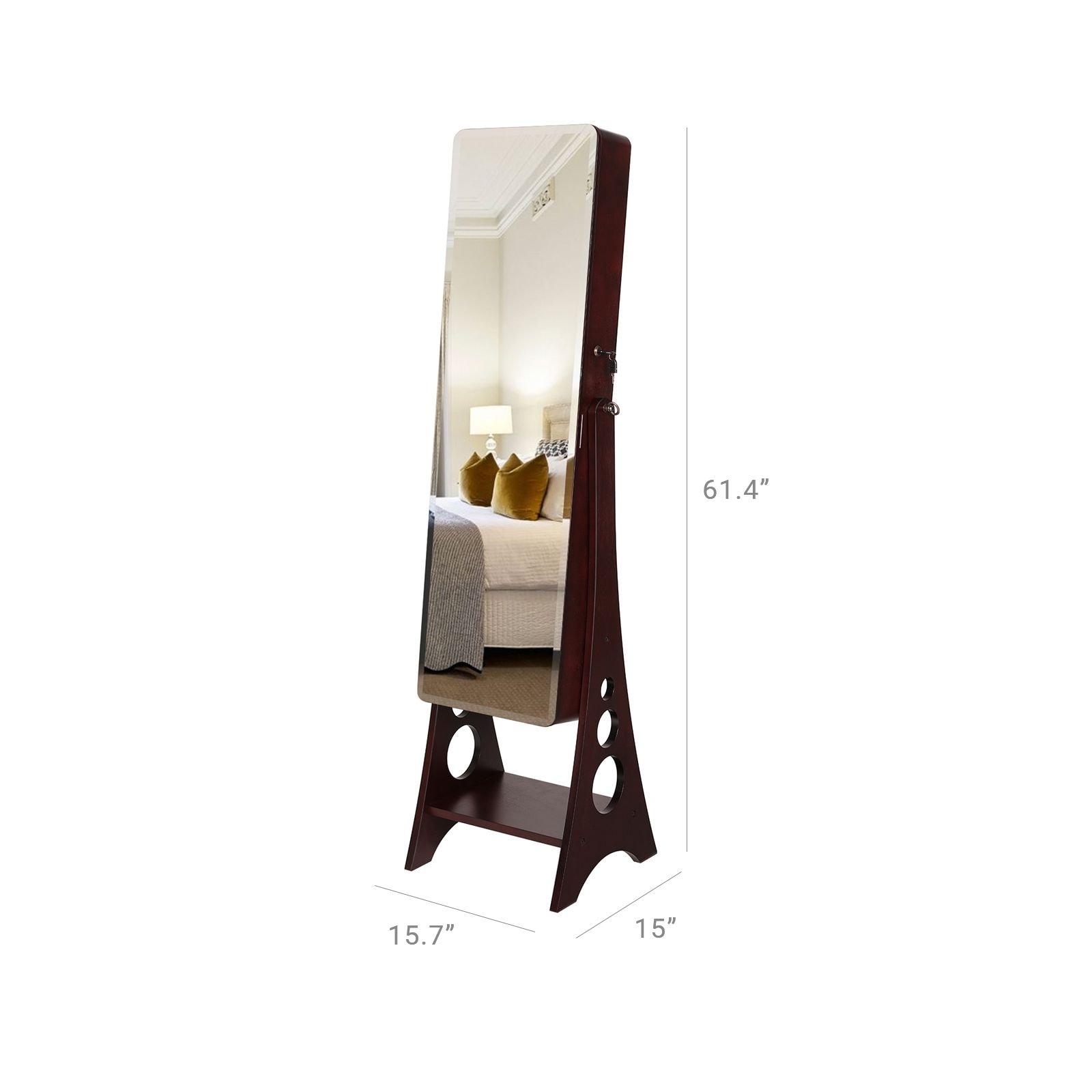 SONGMICS 8 LEDs Jewelry Cabinet Armoire with Beveled Edge SONGMICS 8 LEDs Jewelry Cabinet Armoire with Beveled Edge