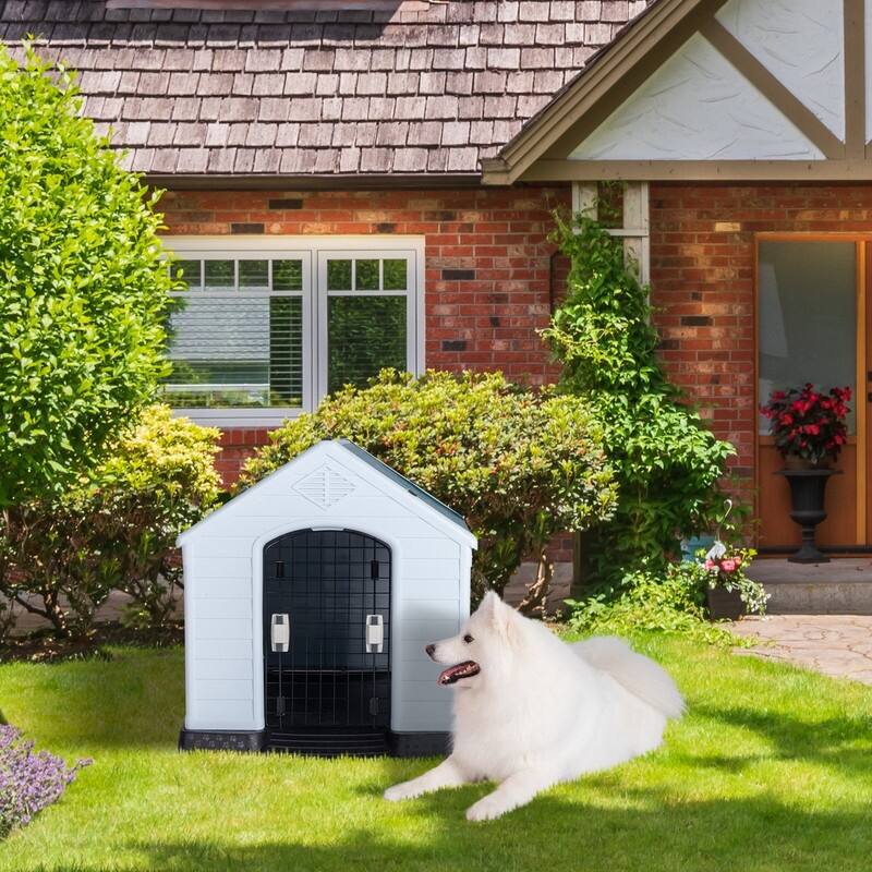 Dog House Kennel Water Resistant for Small Medium Sized Dogs with Door