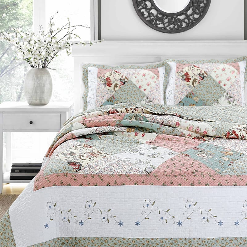 Celia Patchwork Cotton Quilt Bedding Set