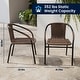 preview thumbnail 29 of 34, 3-piece Outdoor Table/Chair Set - 28.75"W x 28.75"D x 28"H