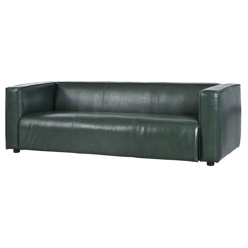 84.25" PU 3-Seater contemporary style Sofa with Birch Wood Legs for living room