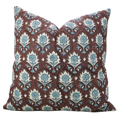 Fabdivine Rectangle 14x36 Inch Floral Throw Fall Home Decorative Bed, Sofa or Cozy Viscose Linen Farmhouse, Kusum