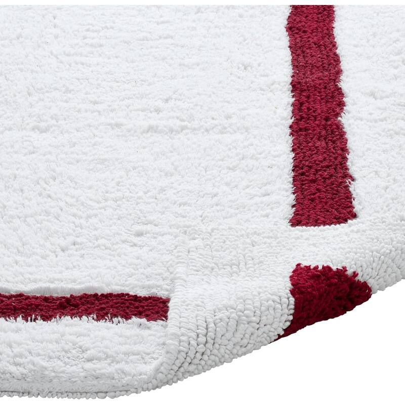Better Trends Hotel Collection in Race Track 100% Cotton Super Absorbent Reversible Double Sided Machine Washable Bath Mat Rug