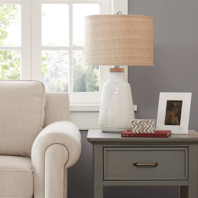 INK+IVY Tate Boho Textured Ceramic Table Lamp