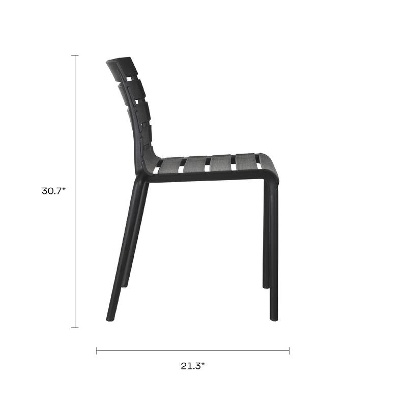 Rylan Stackable Plastic Chair for Indoors or Outdoors - Set of 2