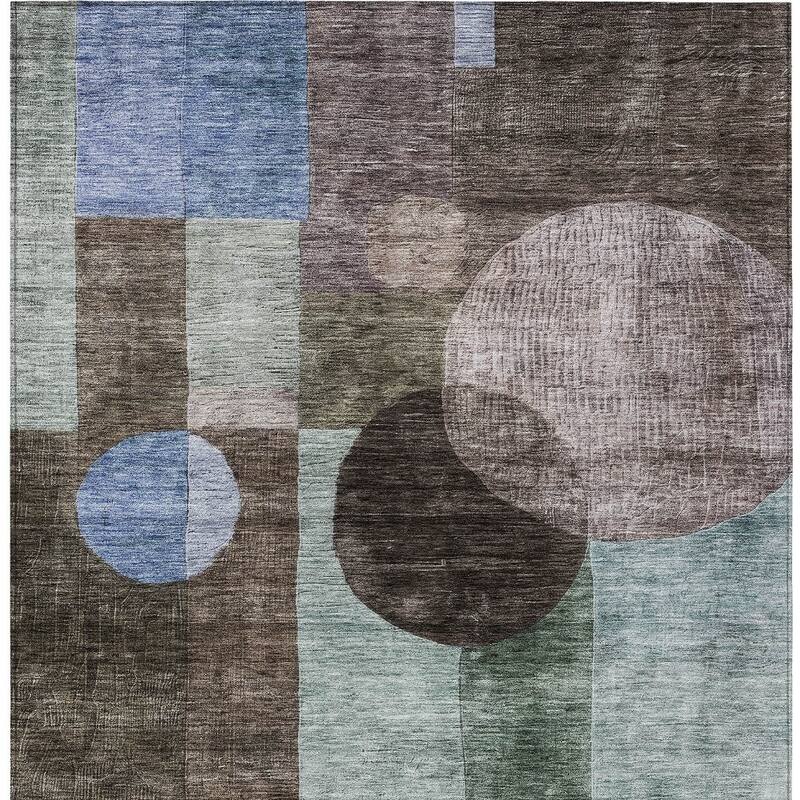 HomeRoots Geometric Transitional Rectangle Outdoor Rug