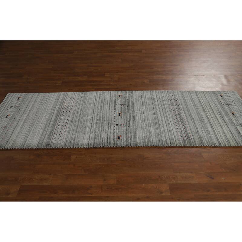 Gabbeh Indian Runner Rug Handmade Tribal Wool Carpet - 2'6" x 8'0"