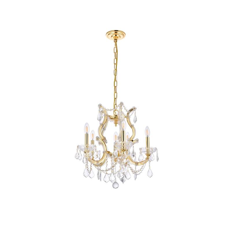 Fleur Illumination Collection Pendant D:20in H:25in Lt:6 Gold Finish