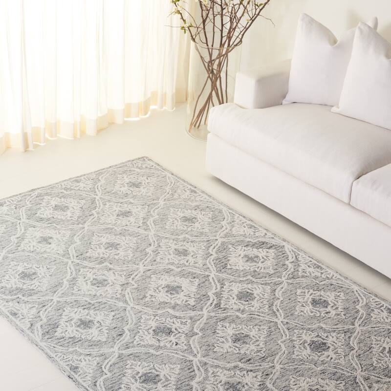 Lauren Ralph Lauren Handmade Nadya Casual Wool Rug - 5' x 8' - Light Grey/Ivory