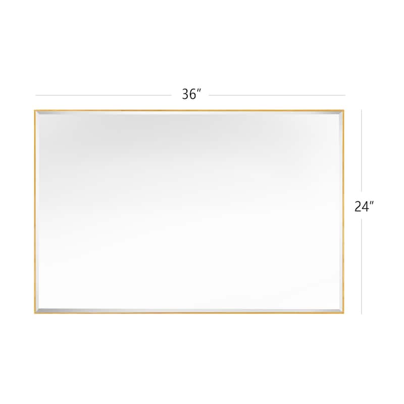 Rectangle Metal Framed Beveled Edge Bathroom Vanity Mirror