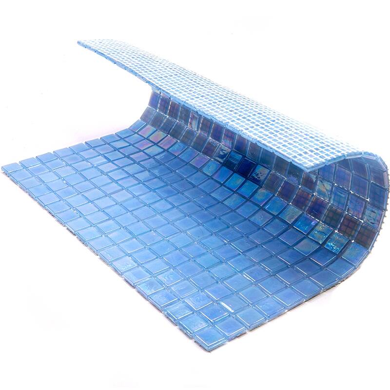 Apollo tile 12" x 12" Skosh Glossy Light Sky Blue Glass Tile (18.69 sq ft/case) - 20 Pack