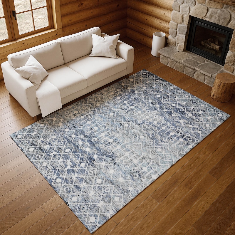 Premium Washable Super Soft Boho Trellis Mayfield Rug