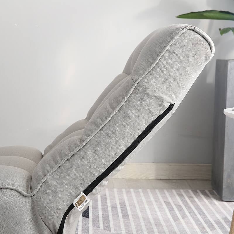 Gray 23.6" High Back Foldable Recliner Chair