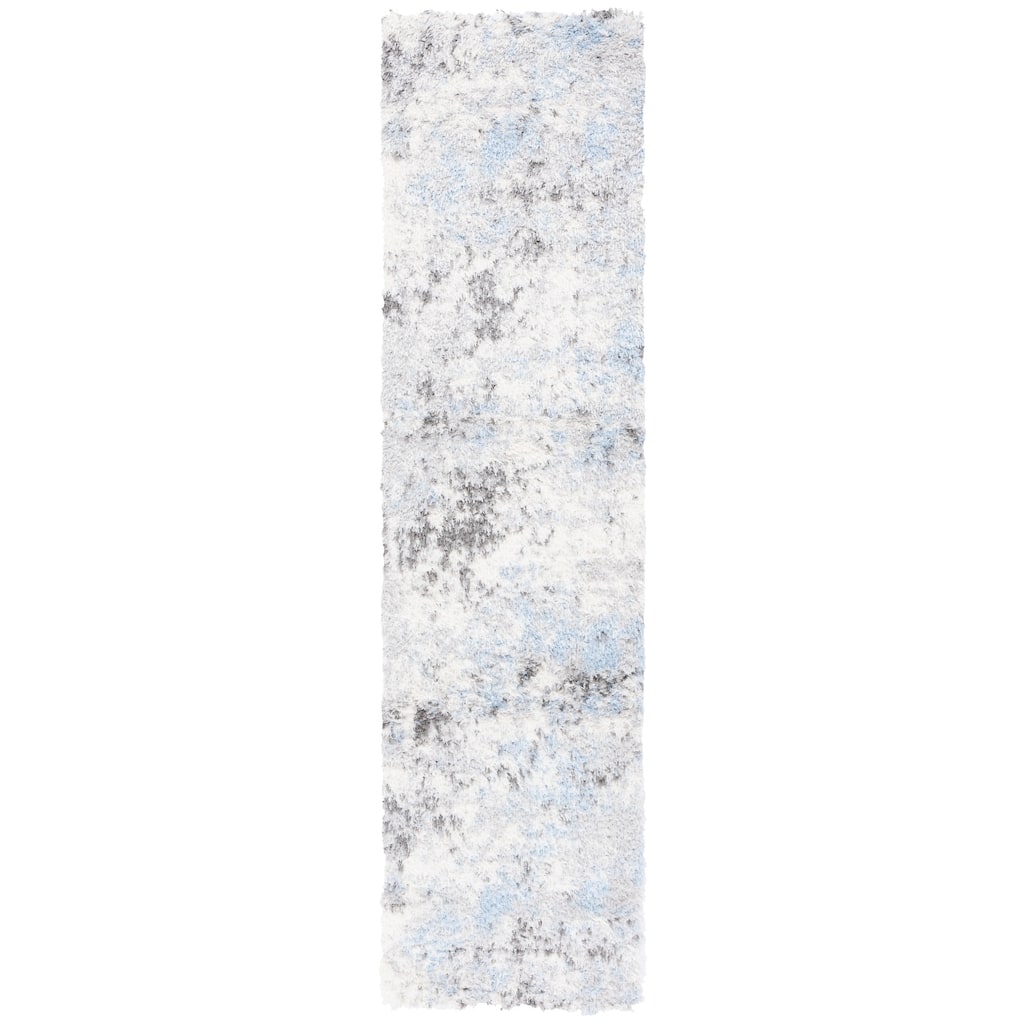 SAFAVIEH Lindsay Shag Nancie Modern Abstract 2-inch Thick Rug - 2'2" x 8' Runner