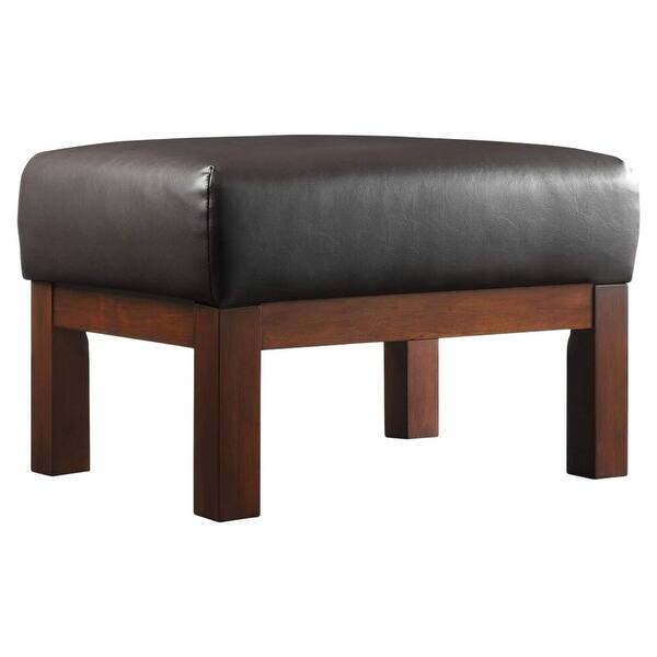slide 2 of 8, iNSPIRE Q Classic Hills Mission-style Oak Ottoman Dark Brown Faux