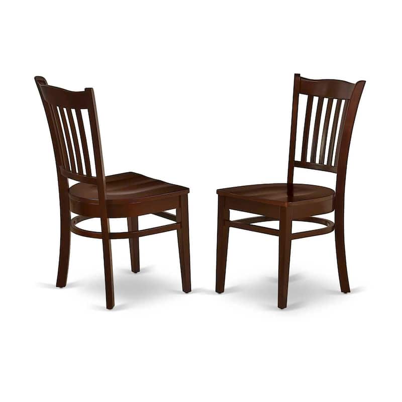 HomeStock 3-Pc Mahogany Finish Solid Wood Top With Dropleaf Dining Table Set
