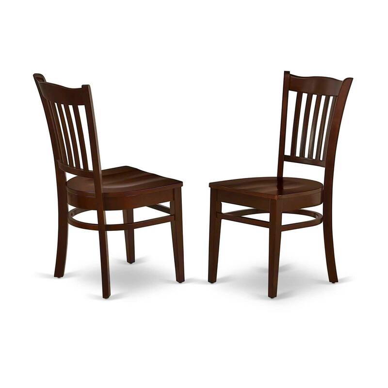 HomeStock 3-Piece Mahogany Finish Rectangular Solid Wood Top With Butterfly Leaf Dining Table Set