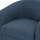 Modern Swivel Barrel Chair with Nailhead Trim