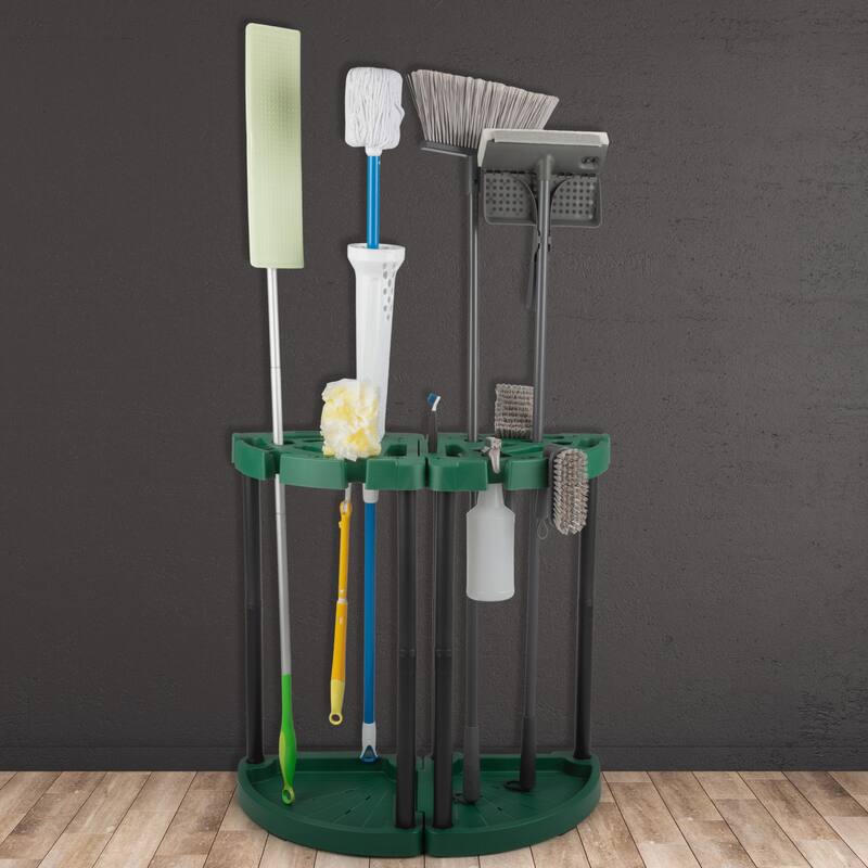 Tool Organizer 2-Pack - Garage Storage Rack - Organize Up to 48 Yard Tools - Corner Rack for Home or Shed - Racks by Stalwart