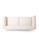 preview thumbnail 30 of 55, Castalia Nailhead Trim Chesterfield Sofa by Christopher Knight Home - 78.75" L x 33.50" W x 28.00" H
