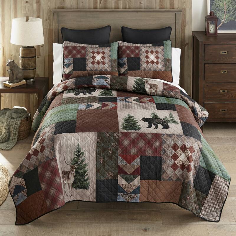 Donna Sharp Greenwood Patch Polyester Quilt Collection - Queen