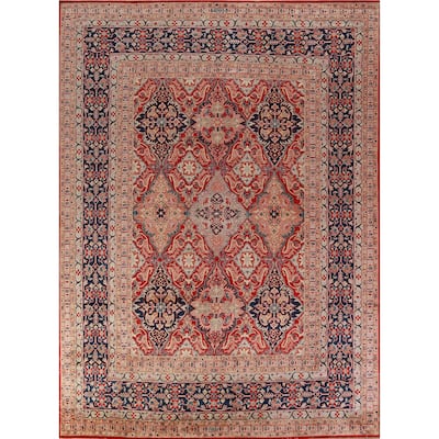 Vegetable Dye Ziegler Rug Handmade Traditional Wool Carpet - 9'0"x 12'2"