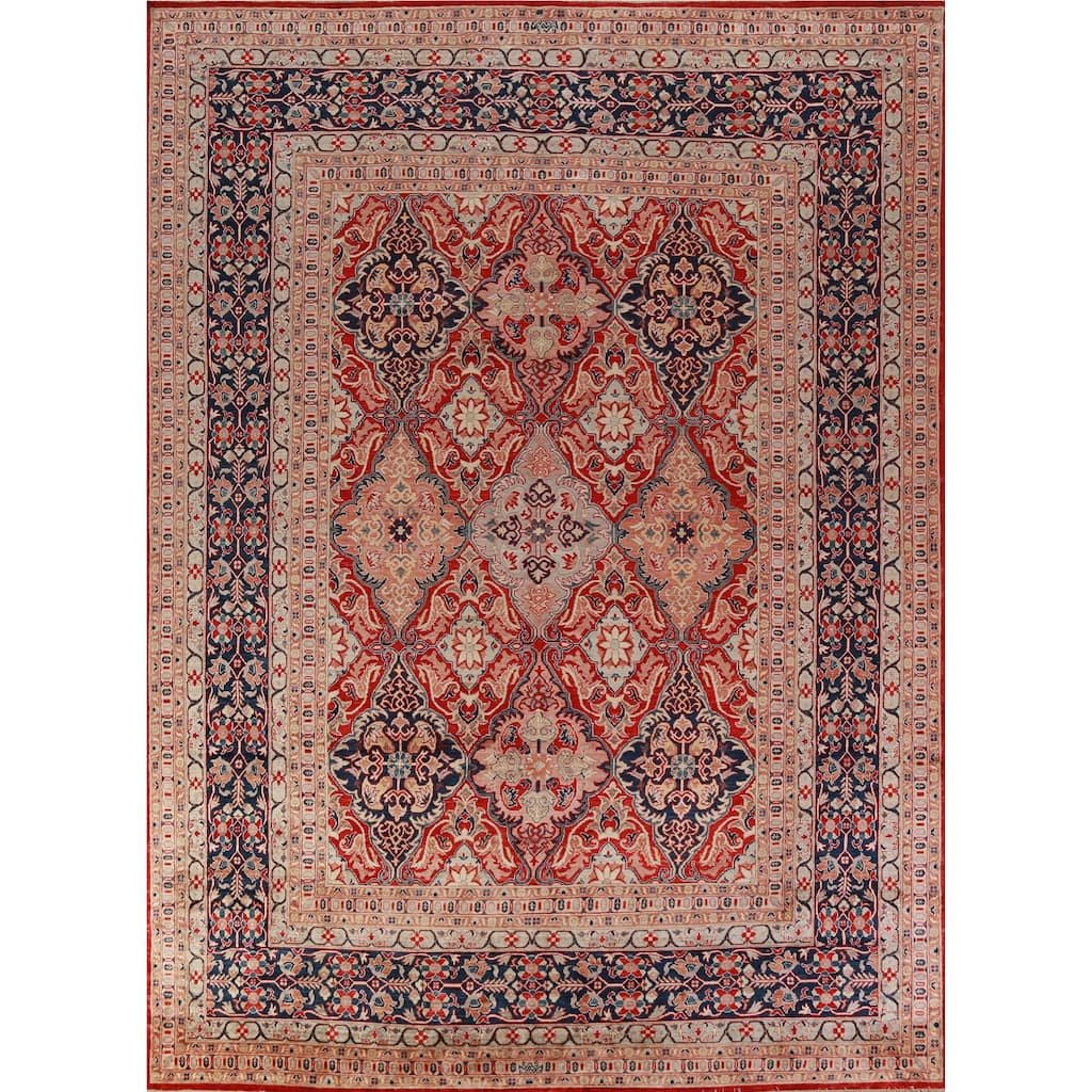 Vegetable Dye Ziegler Rug Handmade Traditional Wool Carpet - 9'0"x 12'2"