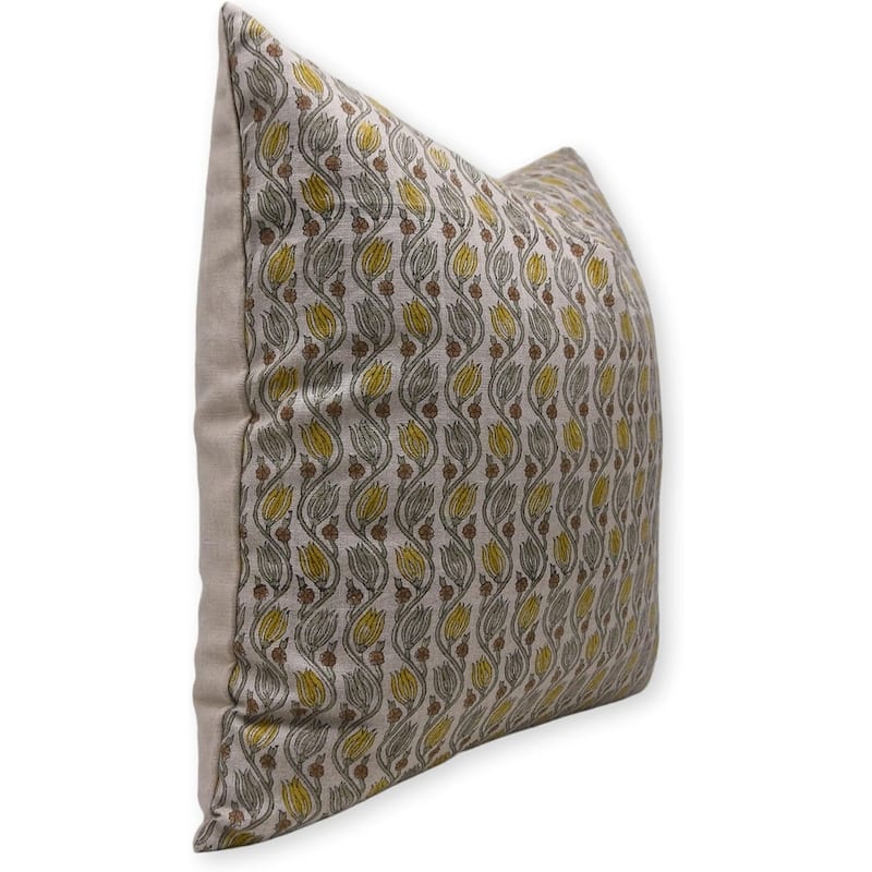 Fabdivine Linen Square Block print pillow Cover