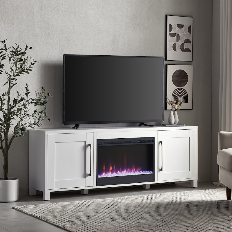 Chabot TV Stand with Crystal Fireplace