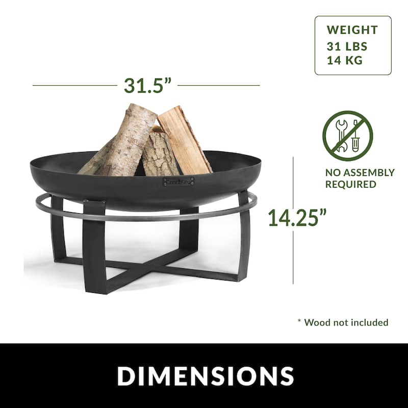 Viking 32" Fire Pit with Cover Lid