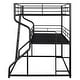 preview thumbnail 6 of 5, Full XL over Twin XL over Queen Size Triple Bunk Bed with Long and Short Ladder,Black