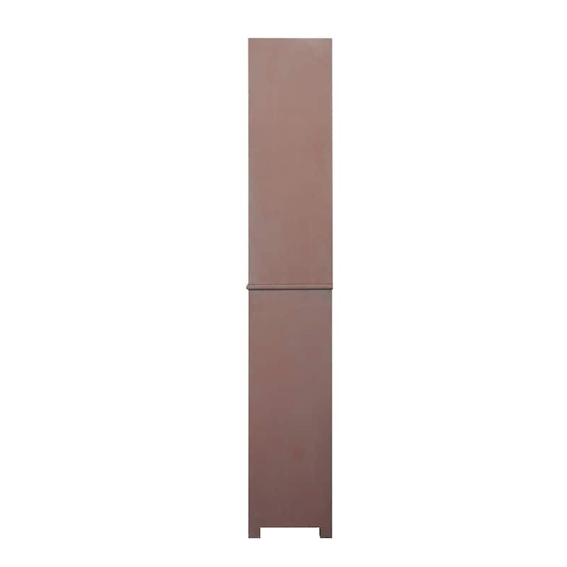 Wood Cabinet Storage with Scalloped Edge - 59.5"L x 15.8"W x 94.5"H