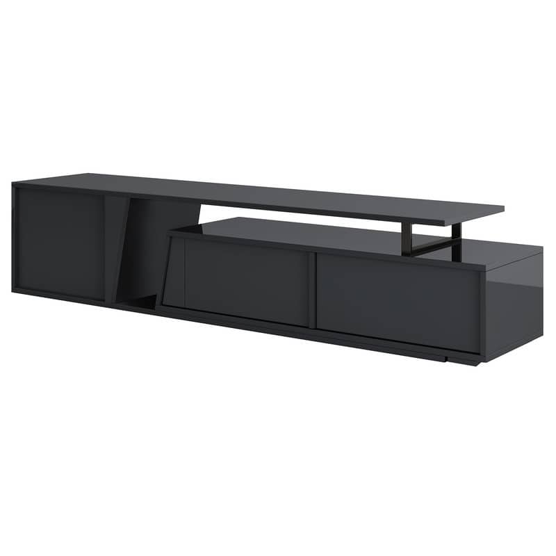 Modern Extendable TV Stand with Storage - Minimalist Rectangle Cabinet for TVs up to 100''