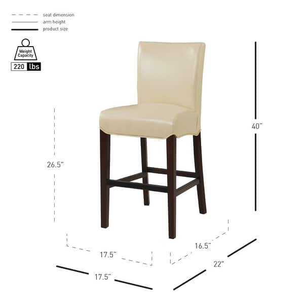 dimension image slide 4 of 8, NPD Furniture Milton Bonded Leather Counter Stool