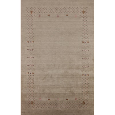 Little Animals Gabbeh Indian Area Rug Handmade Wool Carpet - 6'7"x 9'8"