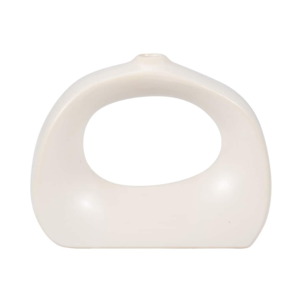 Sagebrook Home Unique Ceramic Vase, Elegant Centerpiece, Artistic Decor
