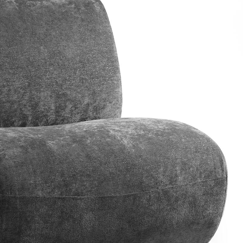 DREAMSIDEA Low Back Upholstered Swivel Accent Chair