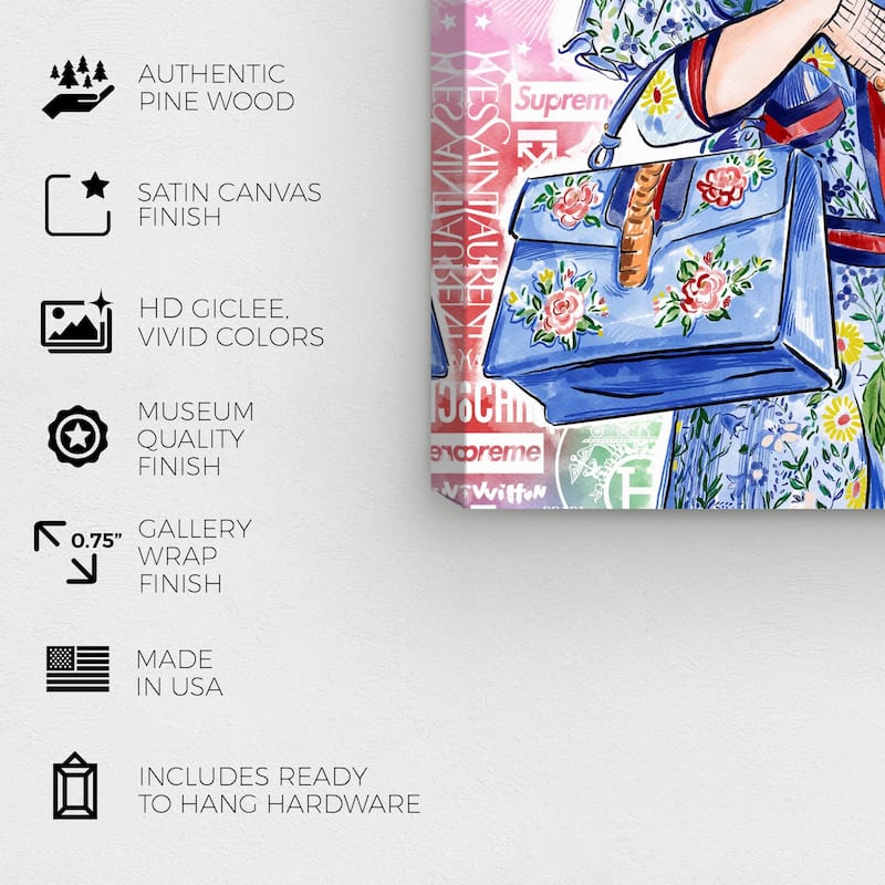 Wynwood Studio Canvas Fashion and Glam Red Hat Doll Red and Glam Wall Art Canvas Print