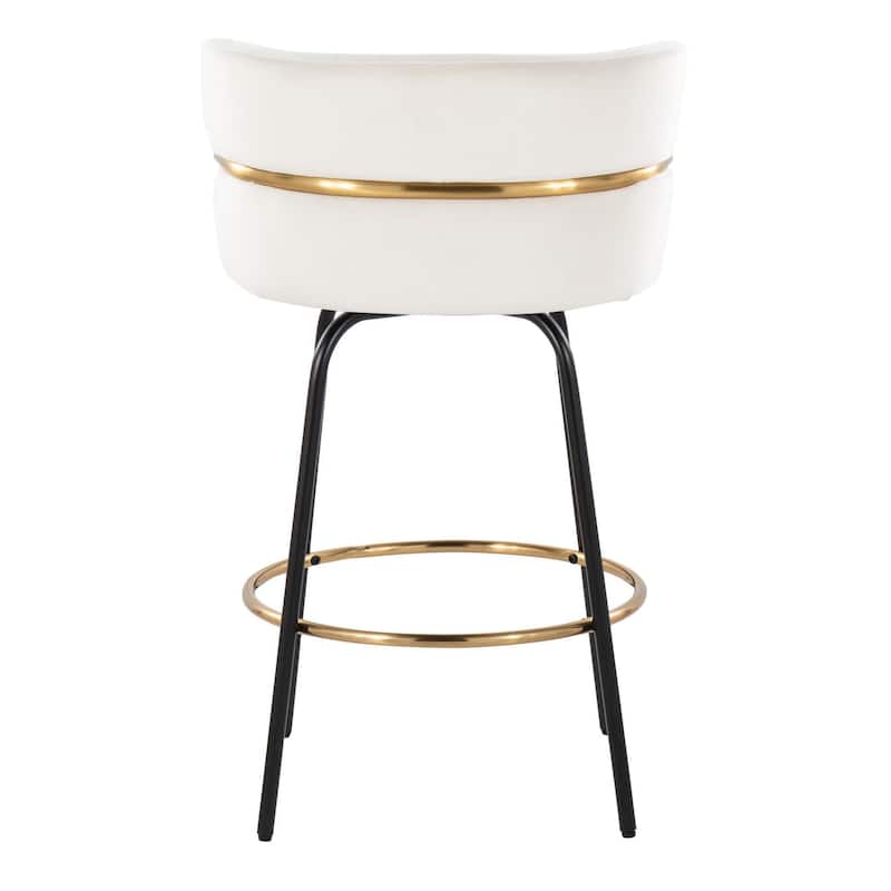 Silver Orchid Lena 26" Fixed-Height Counter Stool (Set of 2)