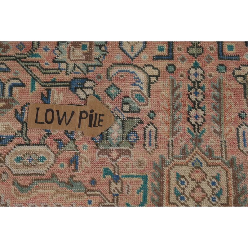 Pink Vintage Tabriz Persian Area Rug Handmade Wool Carpet - 6'4" x 9'7"