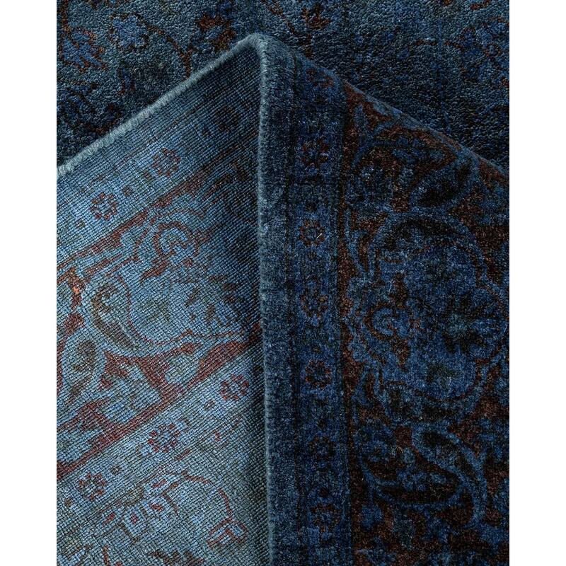 Overdyed, One-of-a-Kind Handmade Area Rug - Gray - 4' 1" x 6' 4"